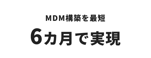 MDM構築を最短 6カ月で実現